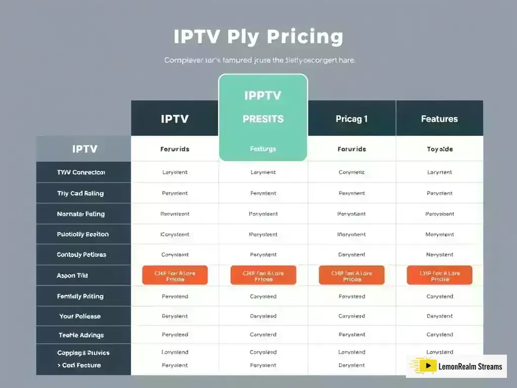 Comparison chart of LemonRealm Streams pricing plans