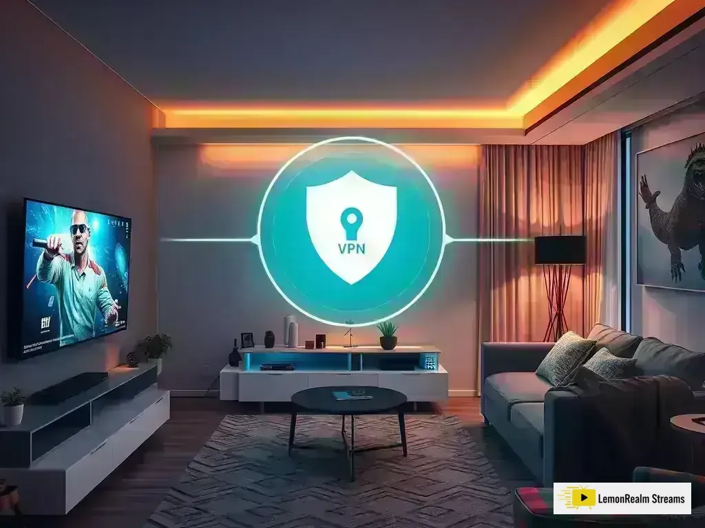 Secure streaming setup with VPN and security features