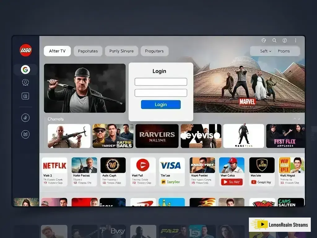 Successful login showing IPTV dashboard