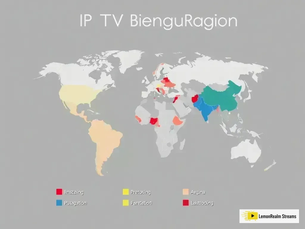 World map showing IPTV regulations by region